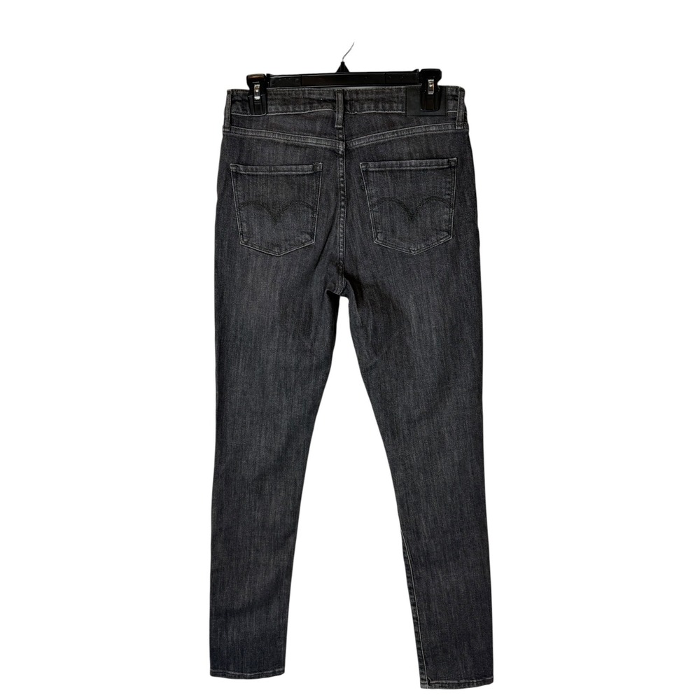 Levi's 721 High Rise Skinny Jeans Women 28 Washed Black Distressed Streetwear - Picture 3 of 10
